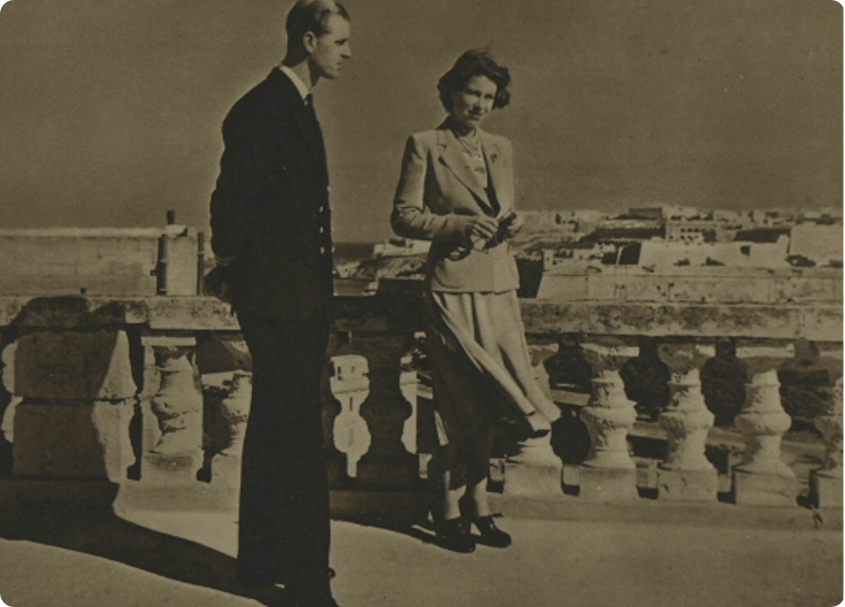 Princess Elizabeth and Philip, Duke of Edinburgh, in Malta