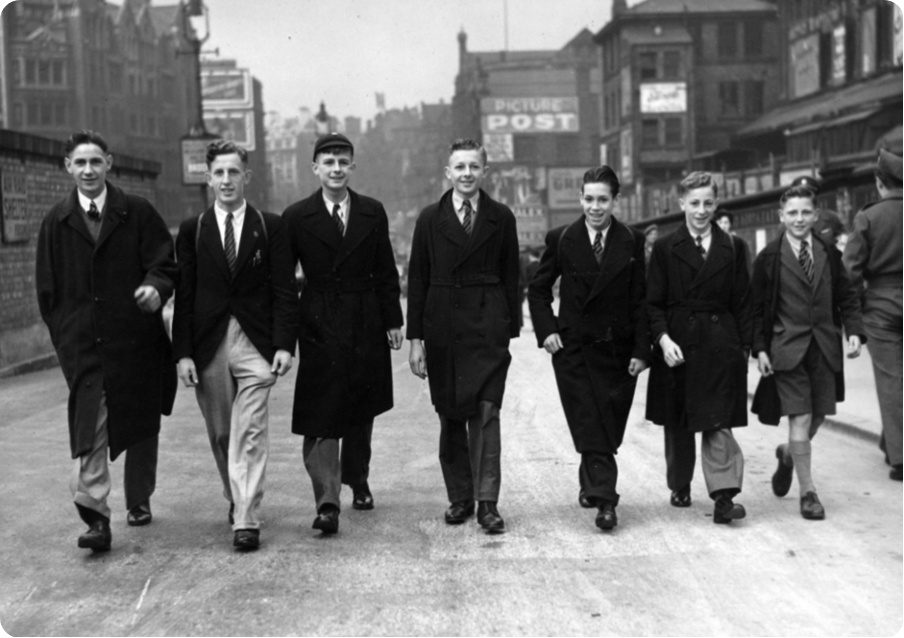 Boys from Guersney on their way home after Liberation