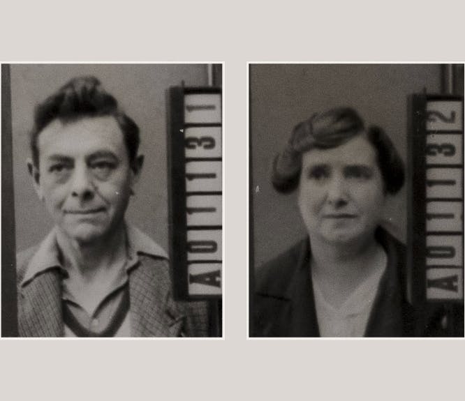 Black and white headshot images of Leonard, William and Olive Dunkley from their Occupation Forms.