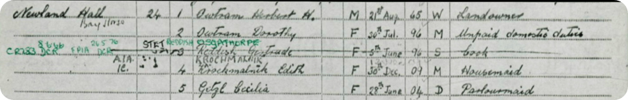 Cecilia Getzl in the 1939 Register