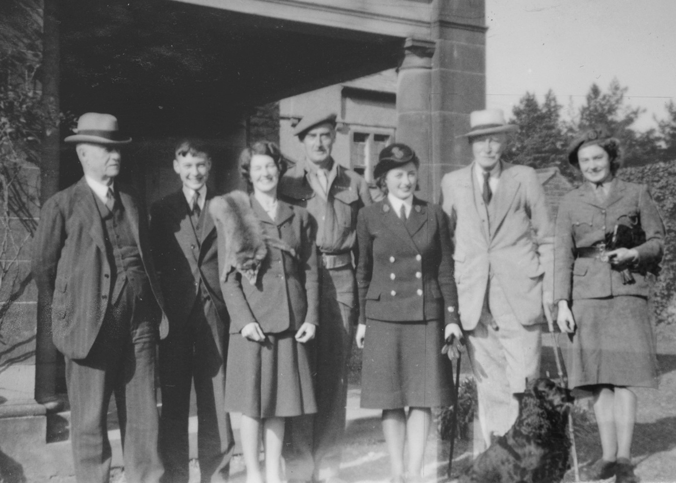 Pat Owtram and her father after he returned home