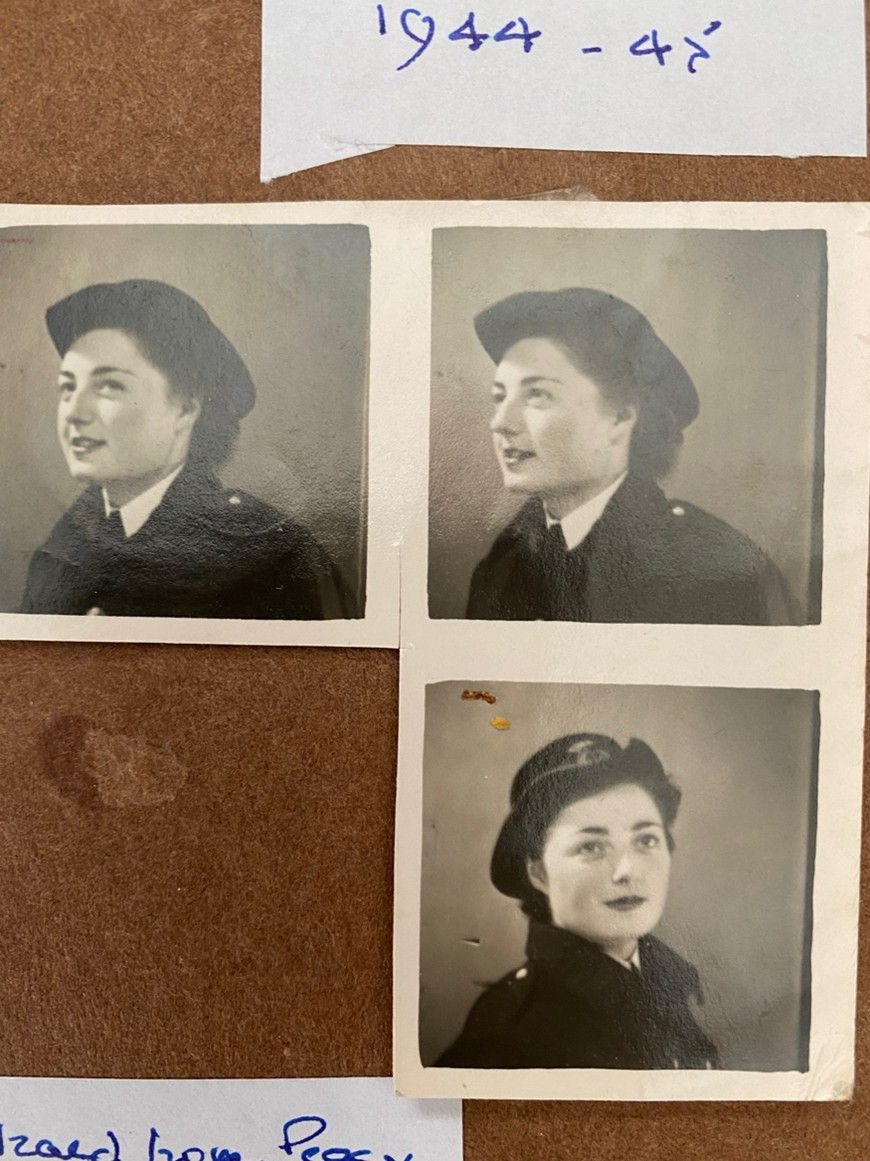 Photographs of Pat Owtram from 1944-1945 during her time with the WRENS.