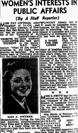 Pat Owtram taking part in the BBC's 'What Do You Know?' with the University of St Andrews