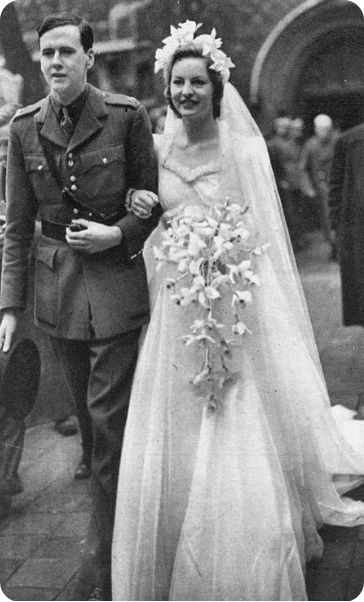 deborah mitford on her wedding day