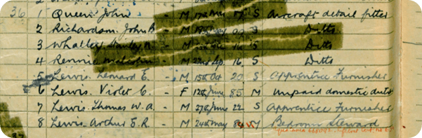 The Lewis Family in the 1939 Register