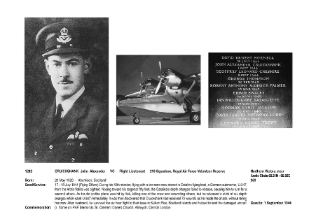 Details of John's Victoria Cross