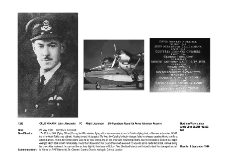 Details of John's Victoria Cross
