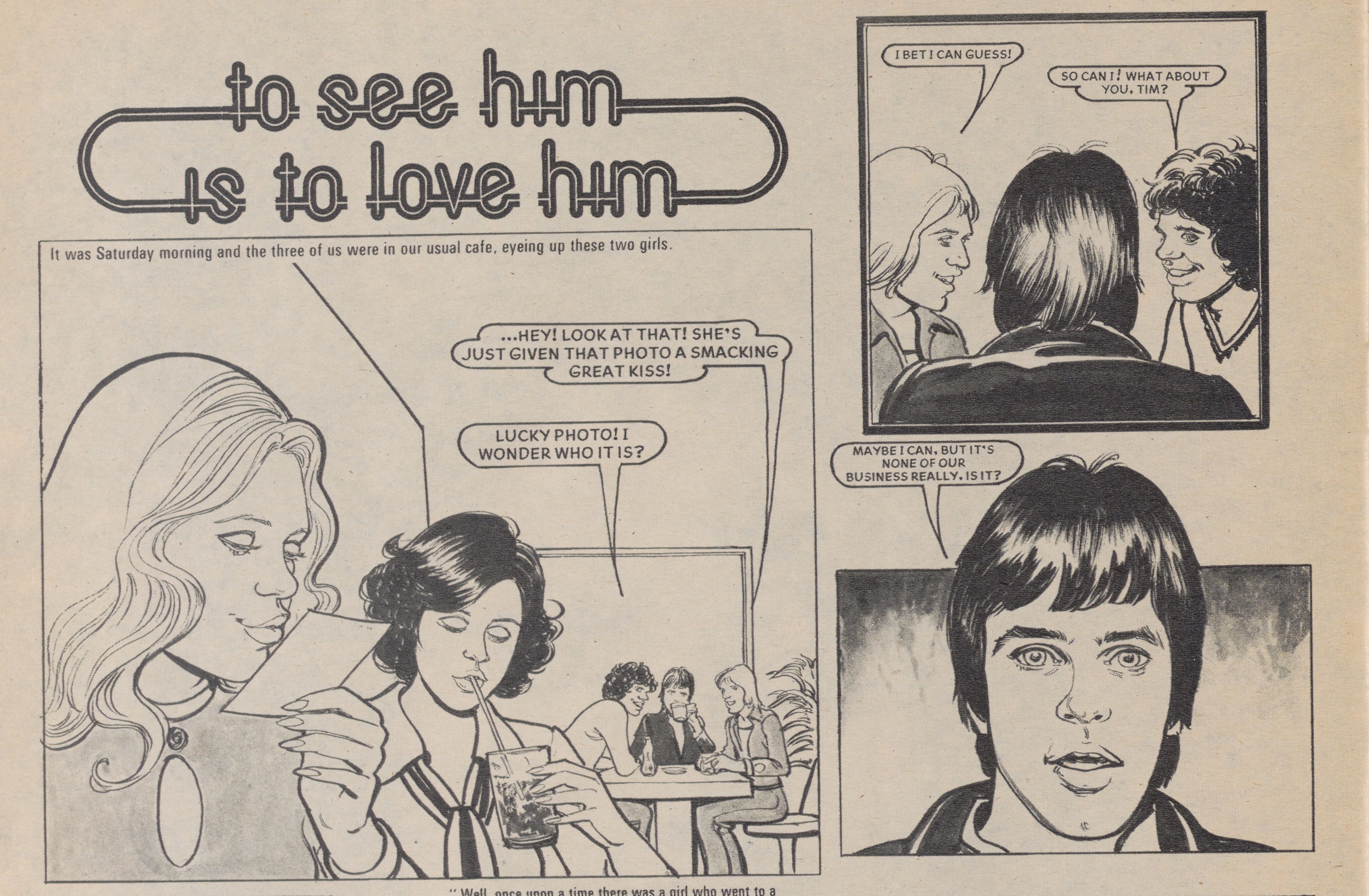 A picture strip story from Jackie in 1976