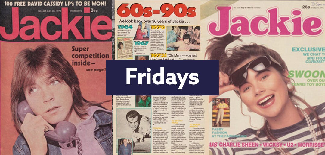 Findmypast Fridays logo showcasing the Jackie magazine archive