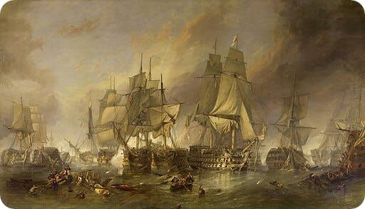 The Battle of Trafalgar, William Clarkson Stanfield.