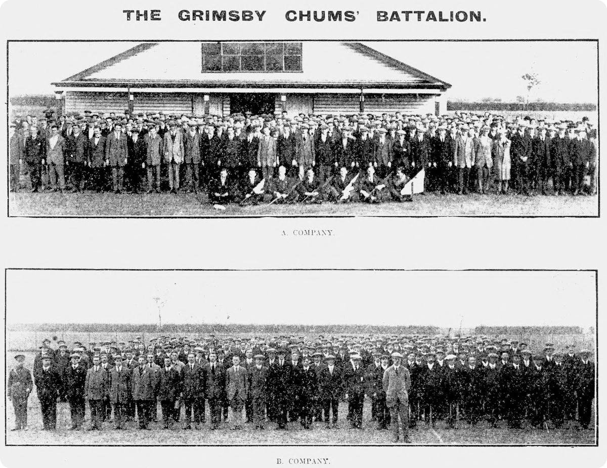 A and B Company of the Grimsby Chums