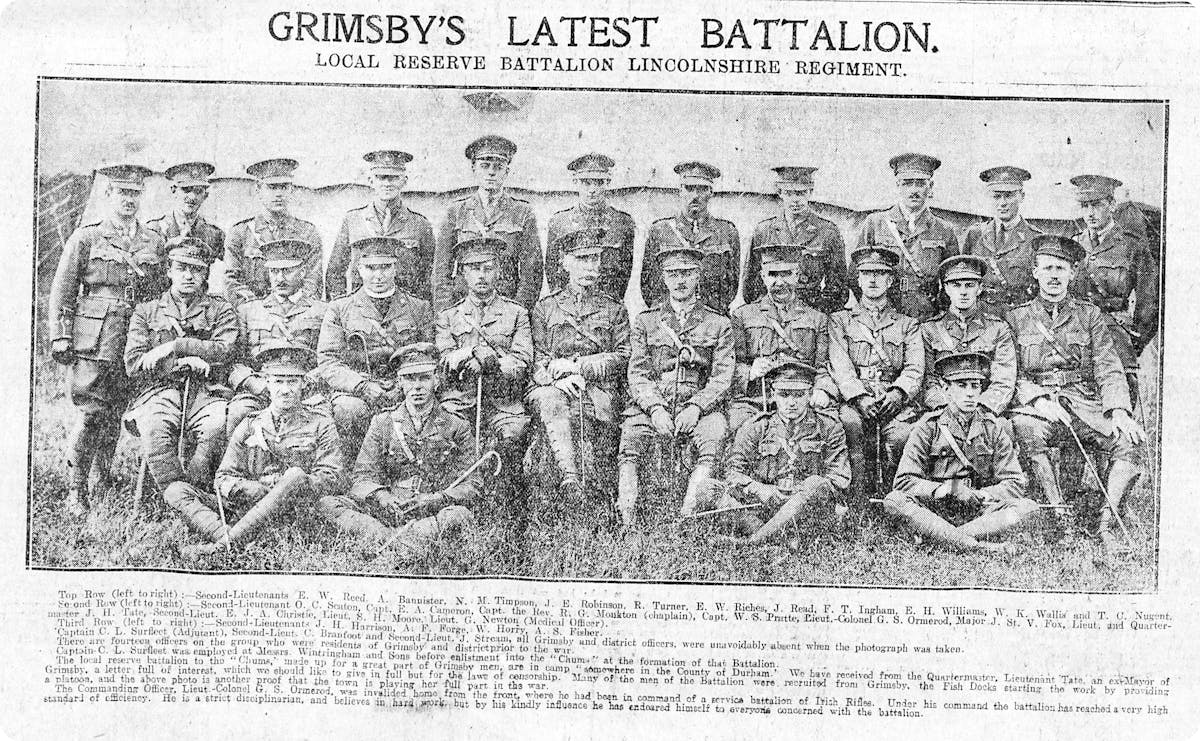 Officers of the Grimsby Chums