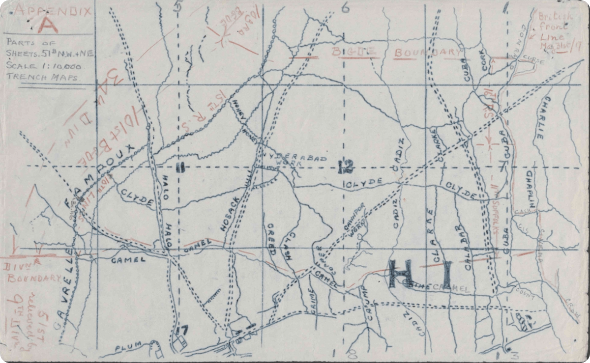 A trench map from 1916.