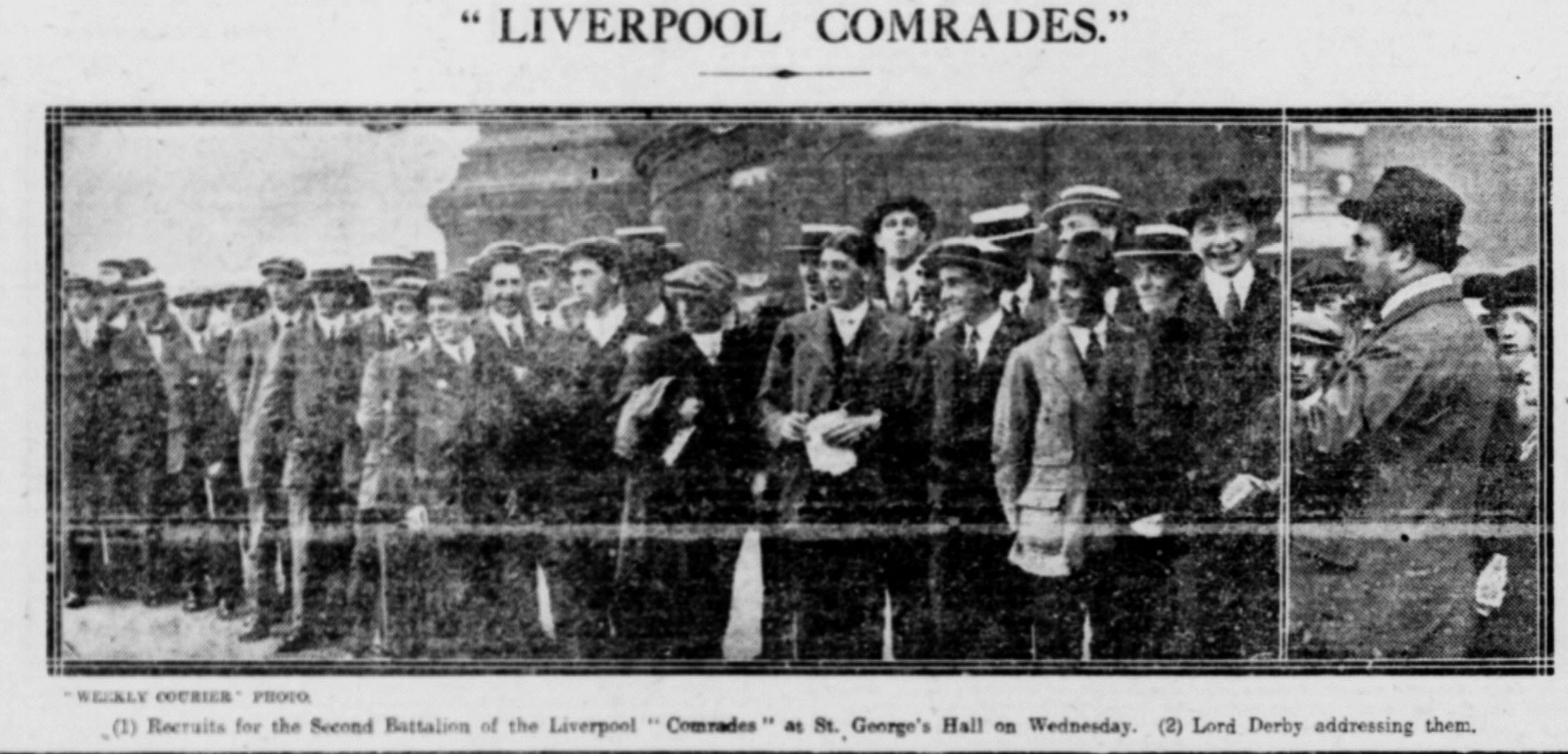 Liverpool comrades enlisting in 1914