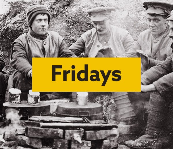 Soldiers around a campfire