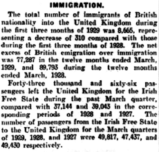 An article about migration from the 1920s