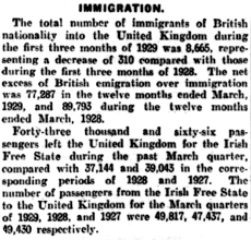 An article about migration from the 1920s