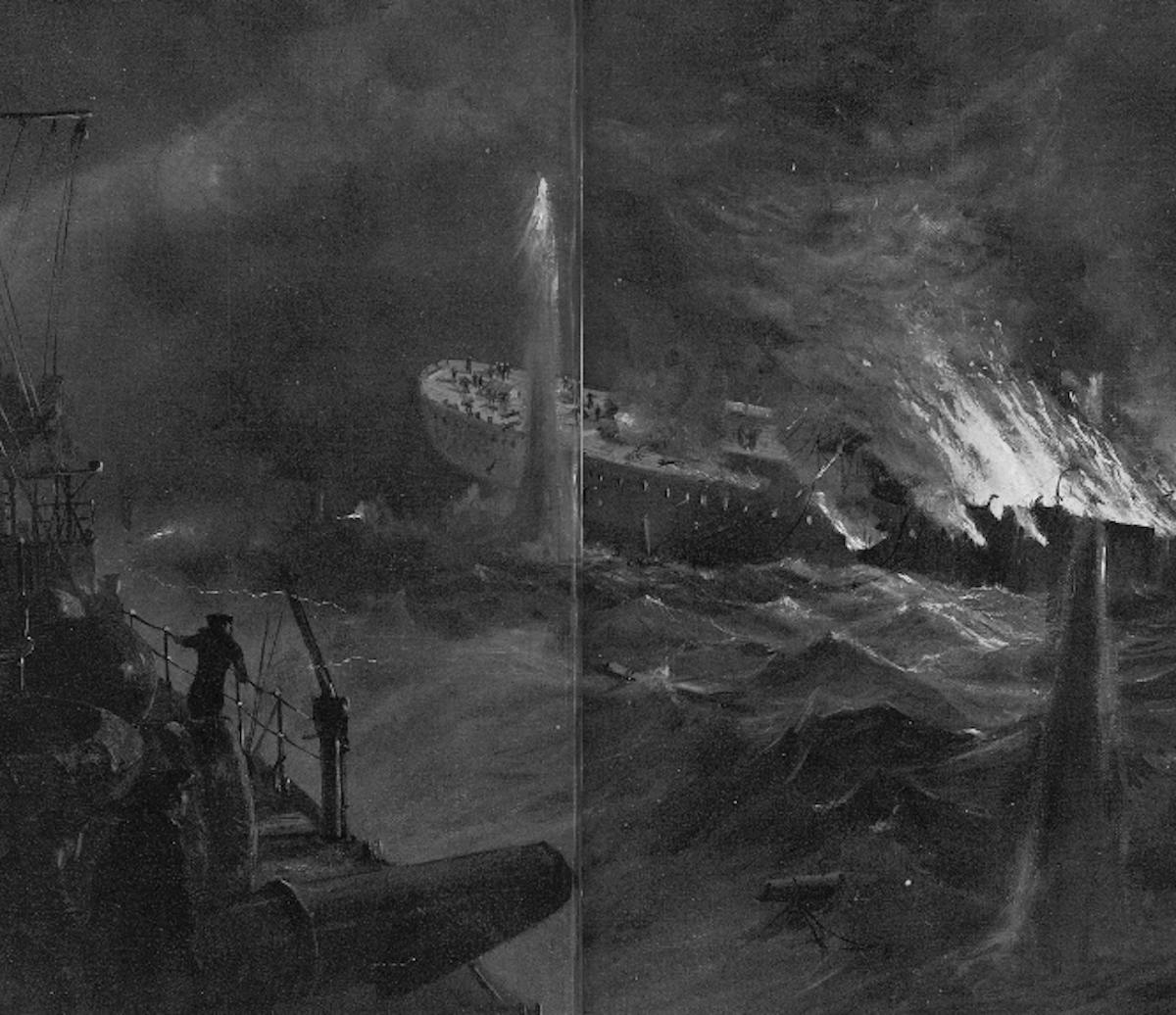 Illustration of the Battle of Jutland
