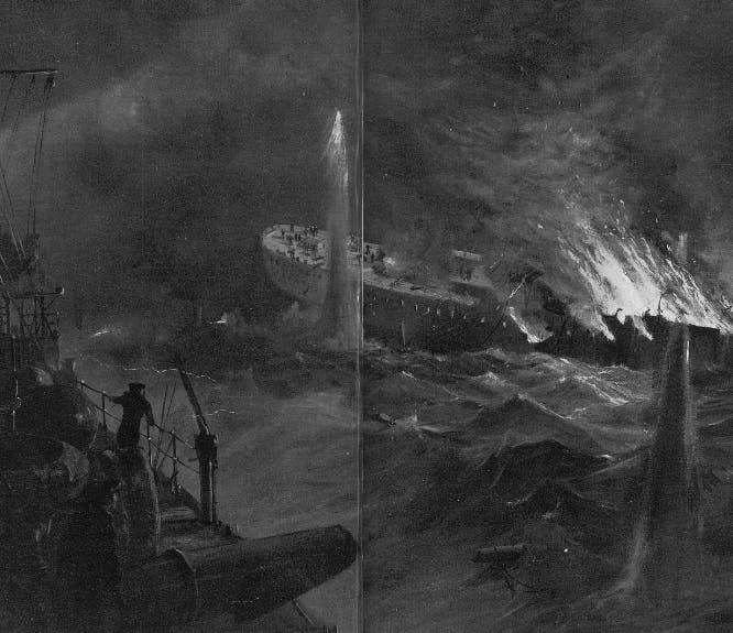 Illustration of the Battle of Jutland