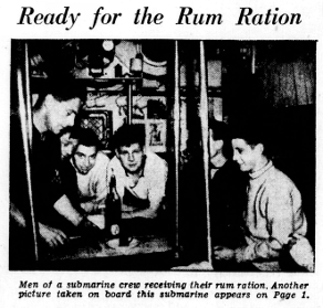 Ratings receiving their rum ration
