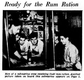 Ratings receiving their rum ration