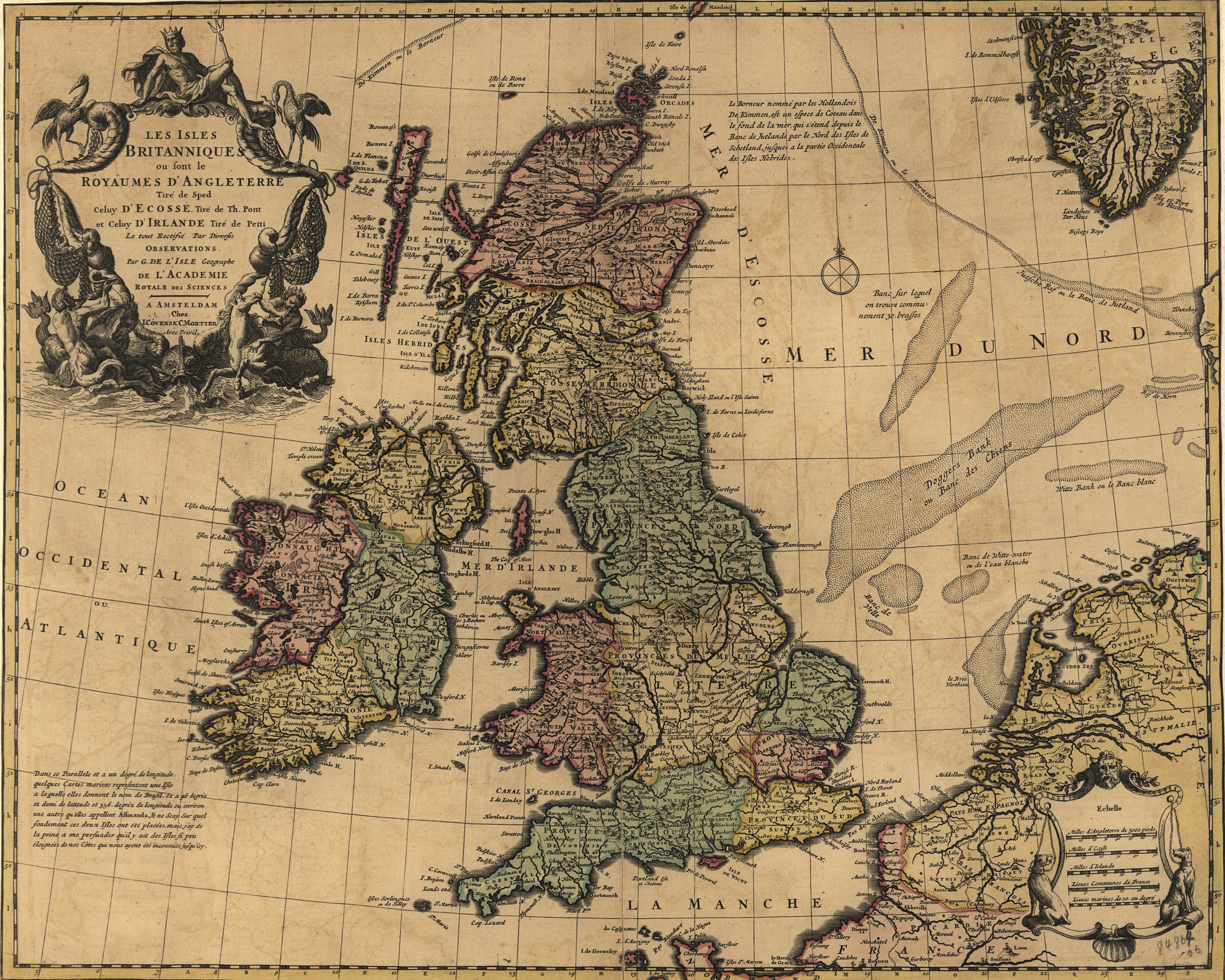 An old map of Britain and Ireland.