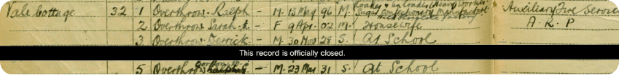 Ellie’s grandmother in the 1939 Register. View the full record here.