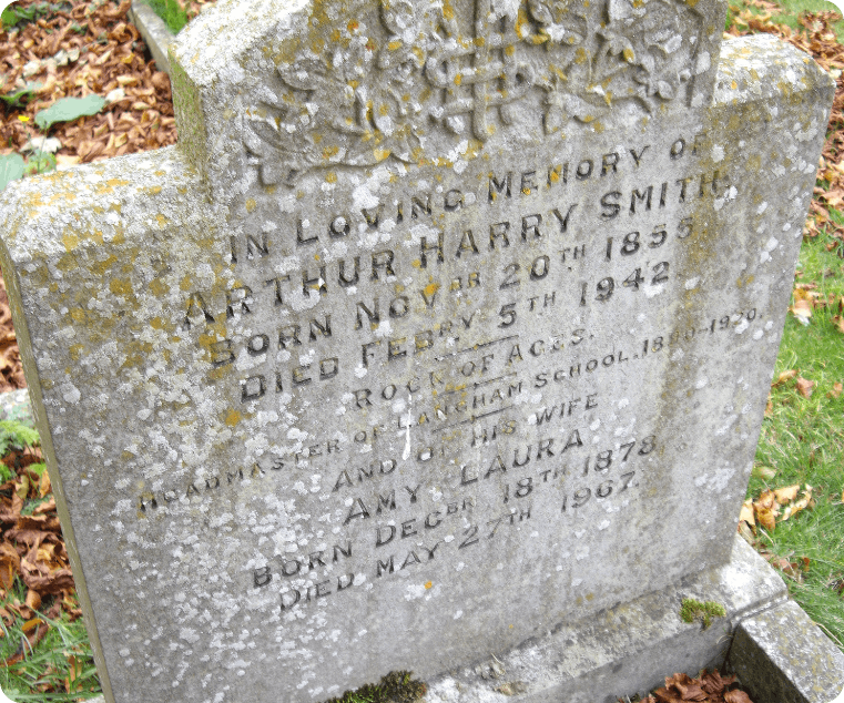 The headstone of Arthur Harry Smith