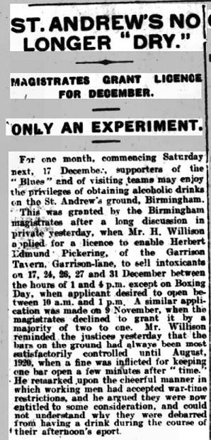 Garrison Pub Peaky Blinders near St. Andrews football stadium