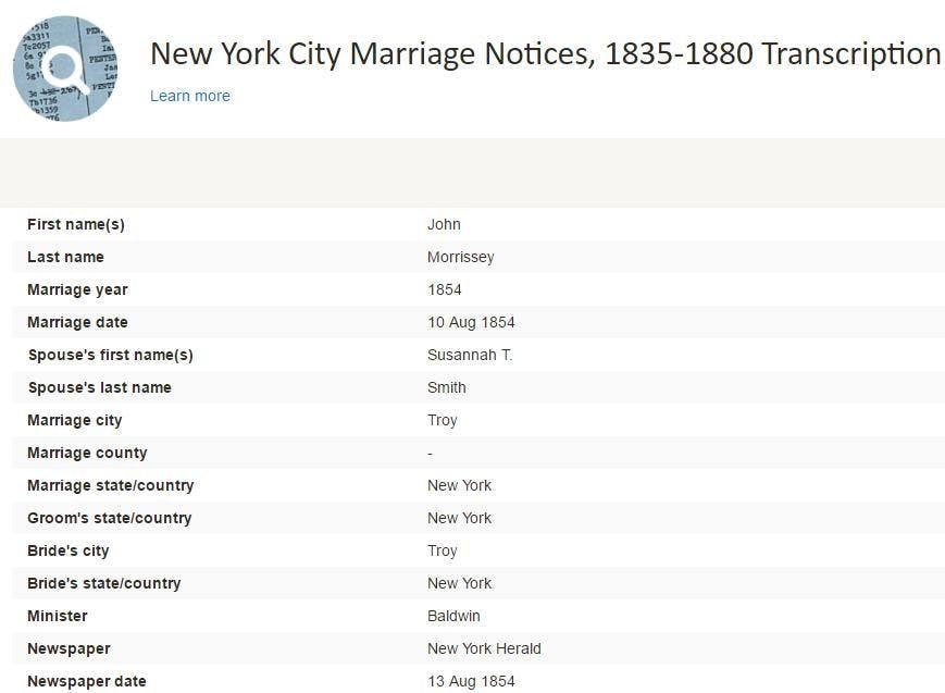 Findmypast U.S. Marriages 