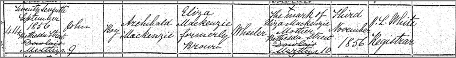 A birth record