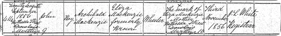 A birth record
