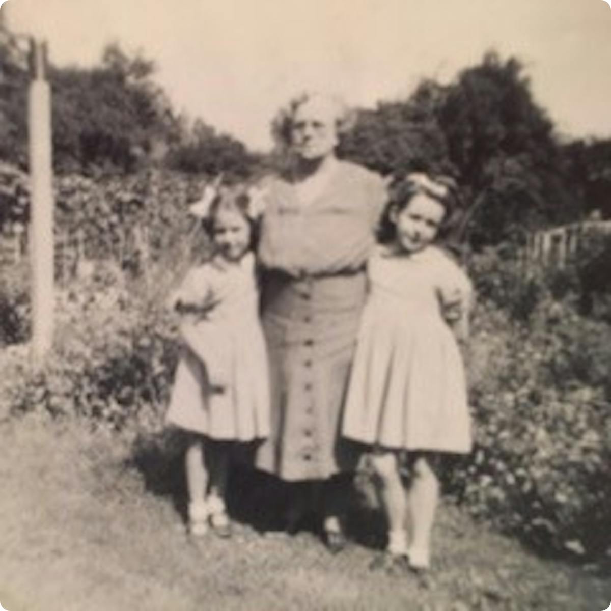 Findmypast member, Valerie Woolley (right) in 1950.