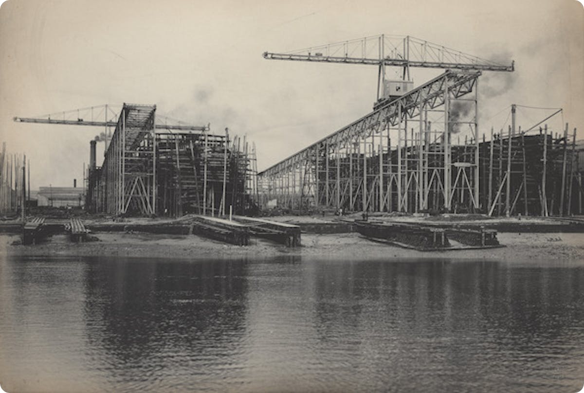 Vickers shipyard in 1900