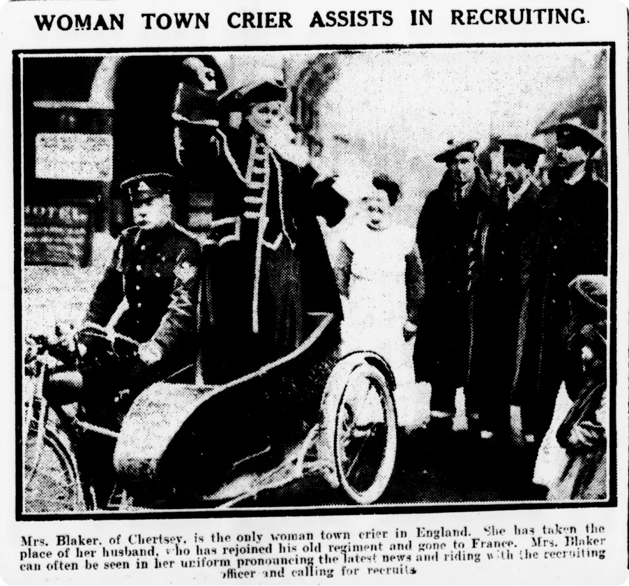 Mary pictured in her Georgian town crier uniform