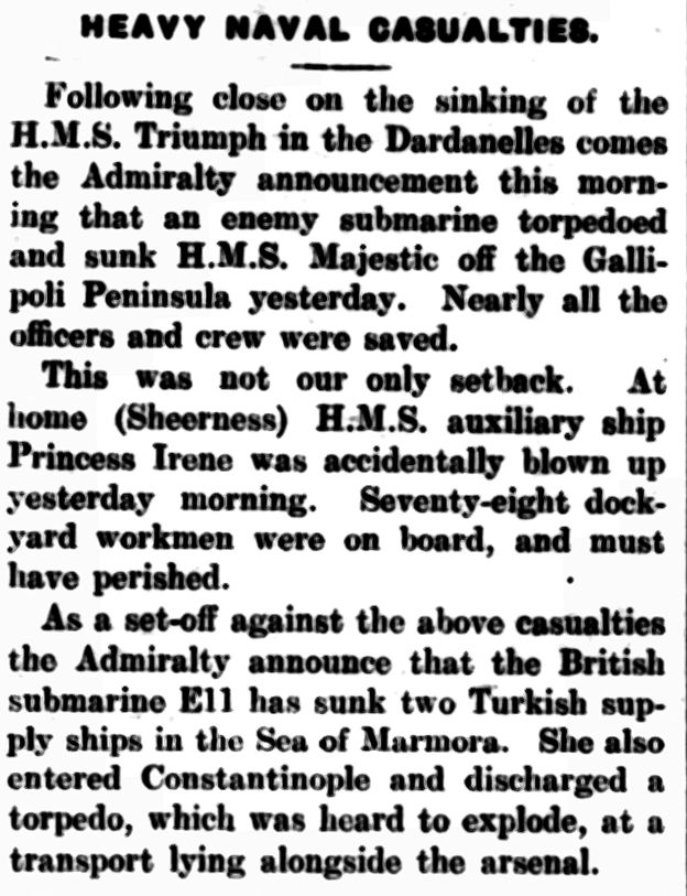 Lisburn Standard, 28 May 1915. 