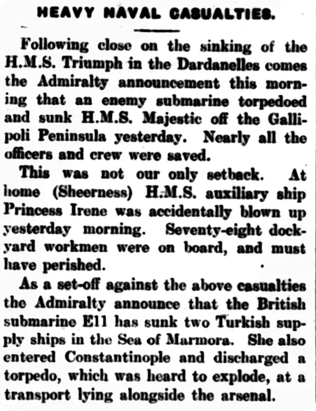 Lisburn Standard, 28 May 1915.