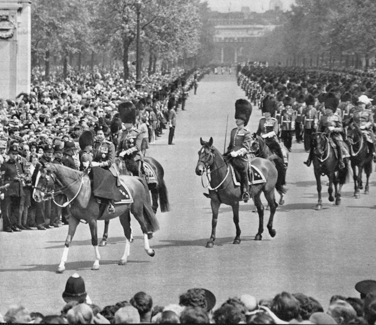 Queen Elizabeth II during her official birthday parade