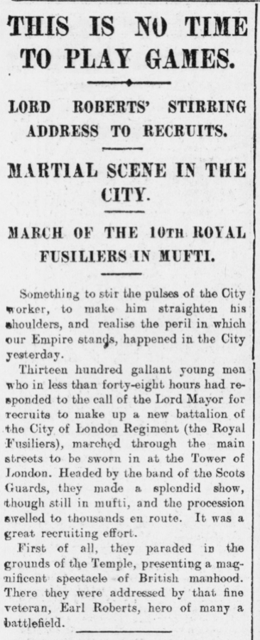The Stockbrokers made for a stirring sight marching through the City of London