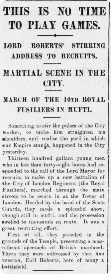 The Stockbrokers made for a stirring sight marching through the City of London