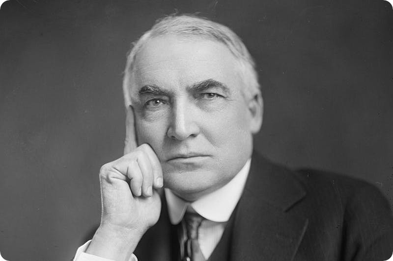 US President Warren G. Harding