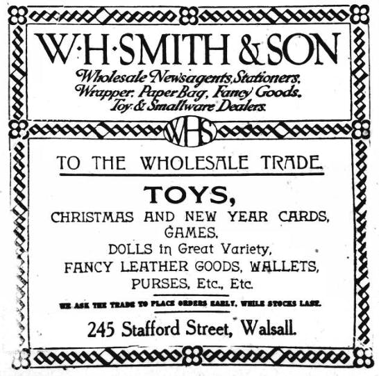wh smith advert 1918