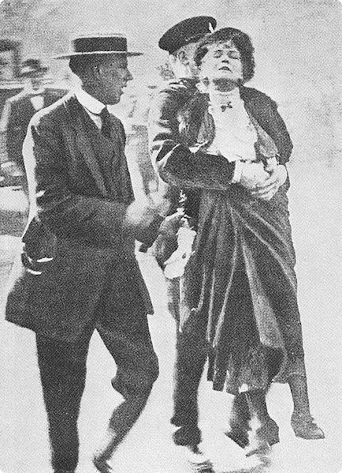 Emmeline Pankhurst arrested