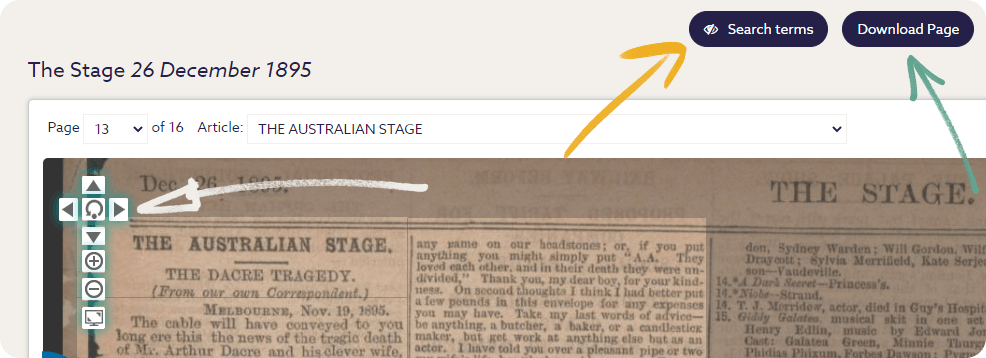 There are multiple useful features in our newspaper search.