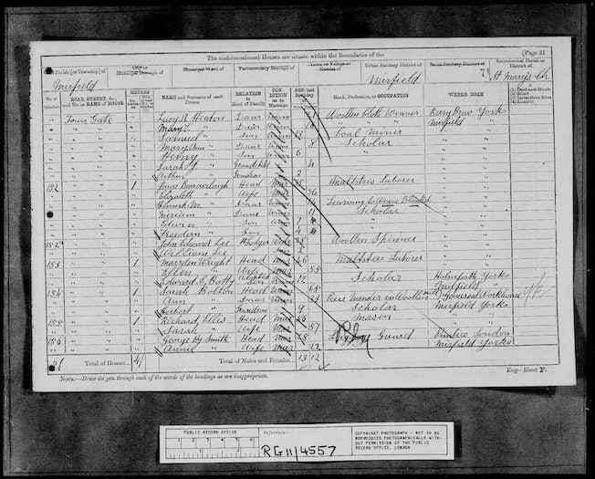 Jonas Barrowclough in the 1881 Census.