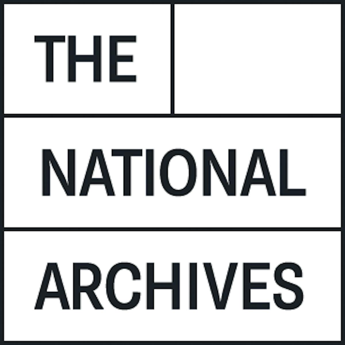 The National Archives Logo - bold capitalized black text on a white background