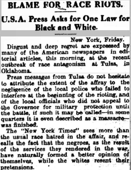 Who started the Tulsa race massacre?