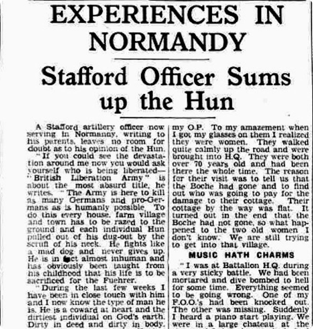 Staffordshire officers at D-Day