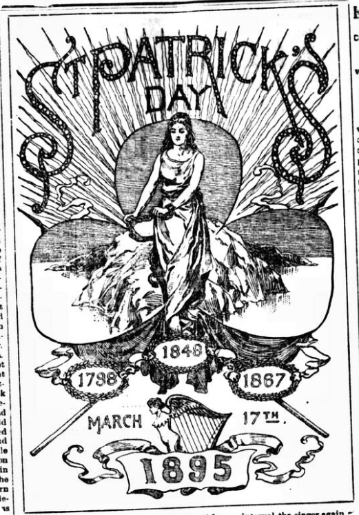 A St. Patrick's Day illustration in the Chicago Citizen, 1895.