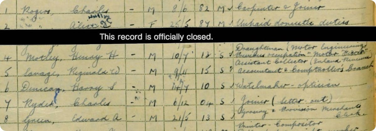 Findmypast member, Valerie Woolley's father in the 1939 Register.